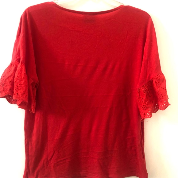 Anthropologie Flutter Sleeve Fiesta Blouse - Picture 4 of 6